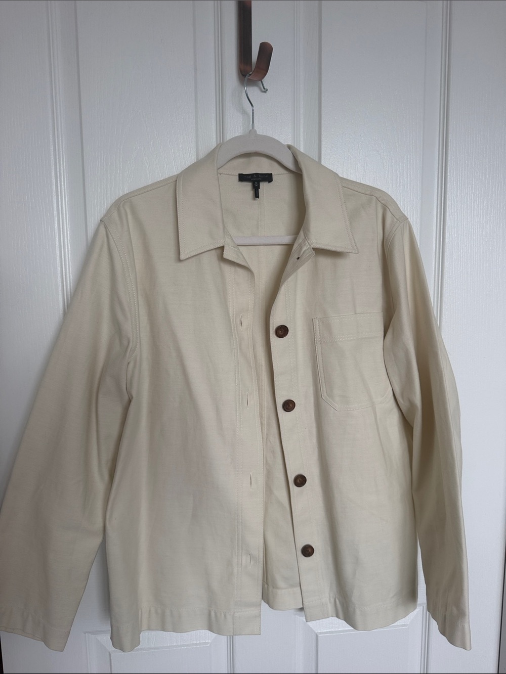 rag & bone Cream Button-Up Shirt Jacket